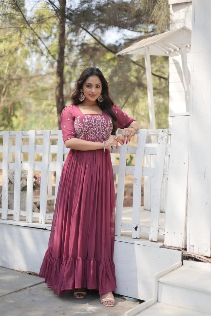 Anamika Vol 64 Fancy Georgette Embroidered Gown Collection