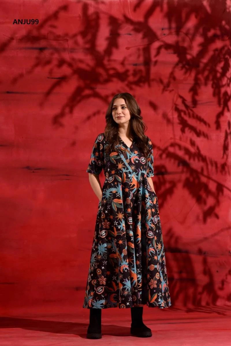 Anjula Vol 5 Stylish Long Printed Kurti Collection