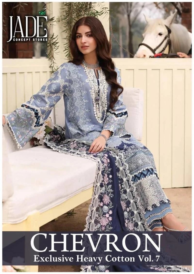 Jade Chevron Vol 7 Exclusive Cotton Dress Material Collection
