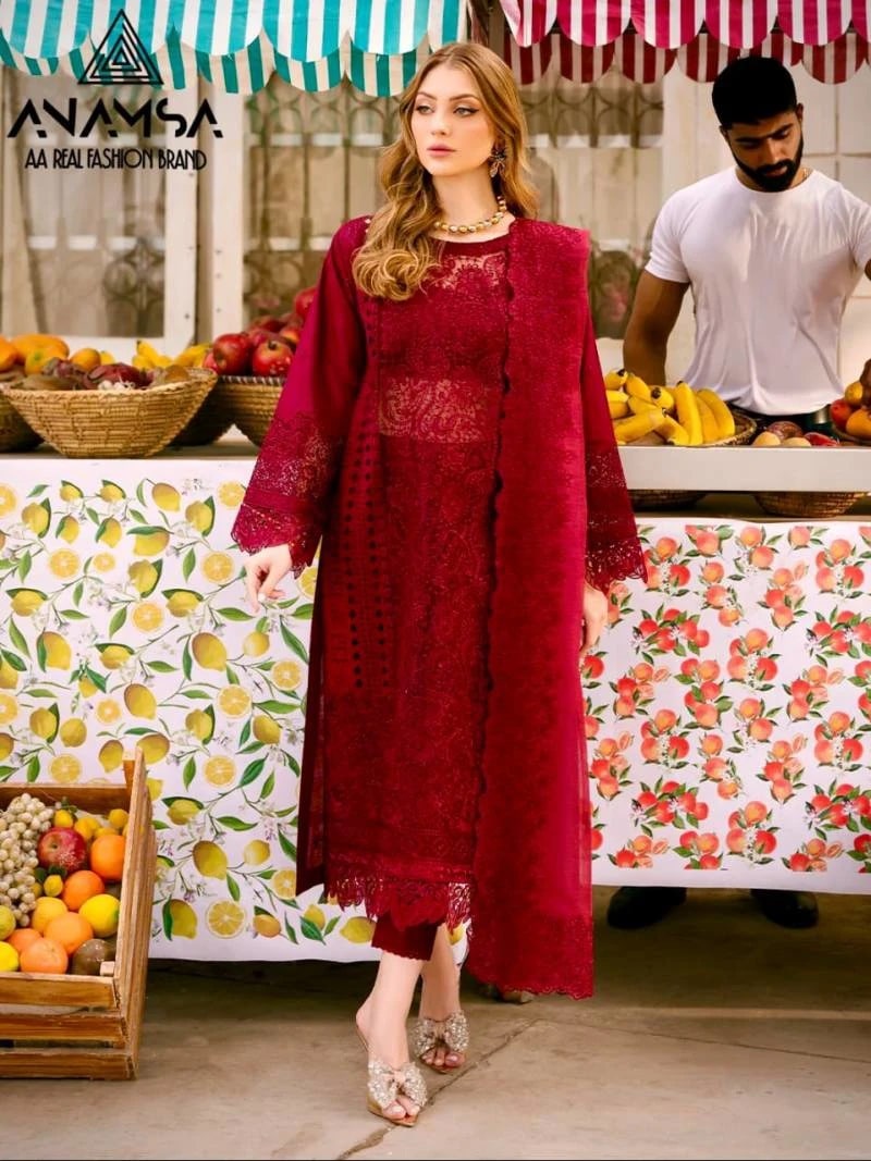 Anamsa 484 Cotton Pakistani Salwar Suits Collection