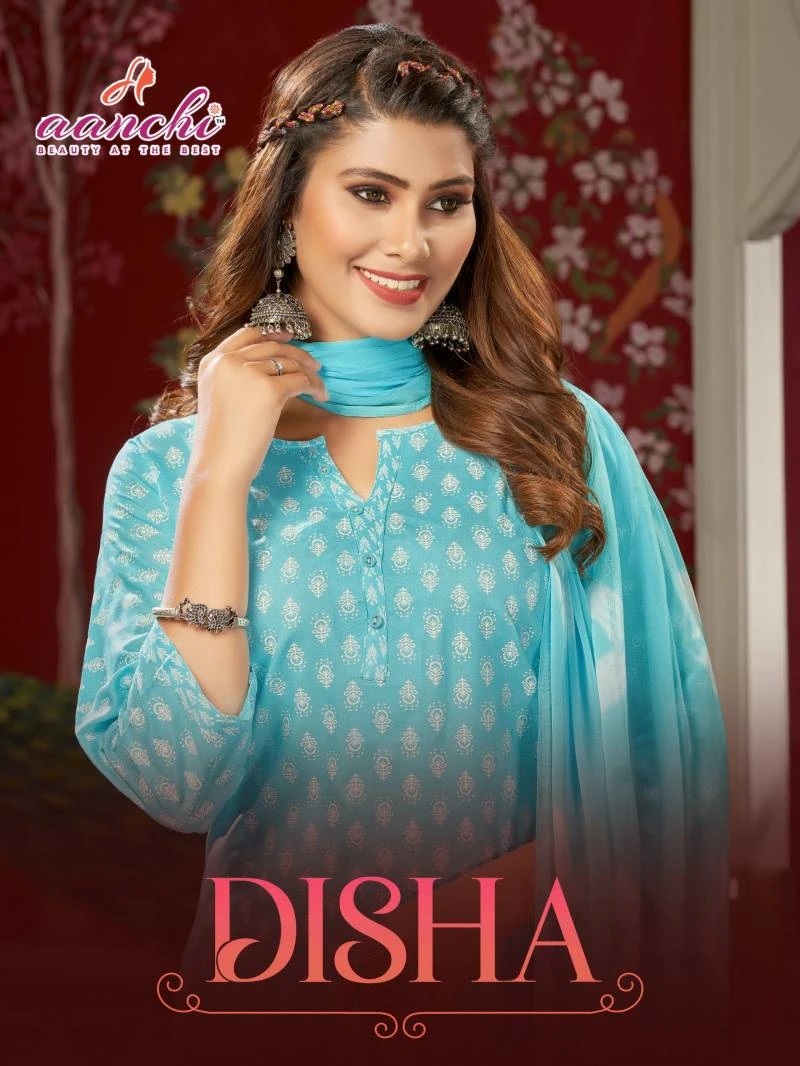 Aanchi Disha Daily Wear Kurti Bottom With Dupatta Set