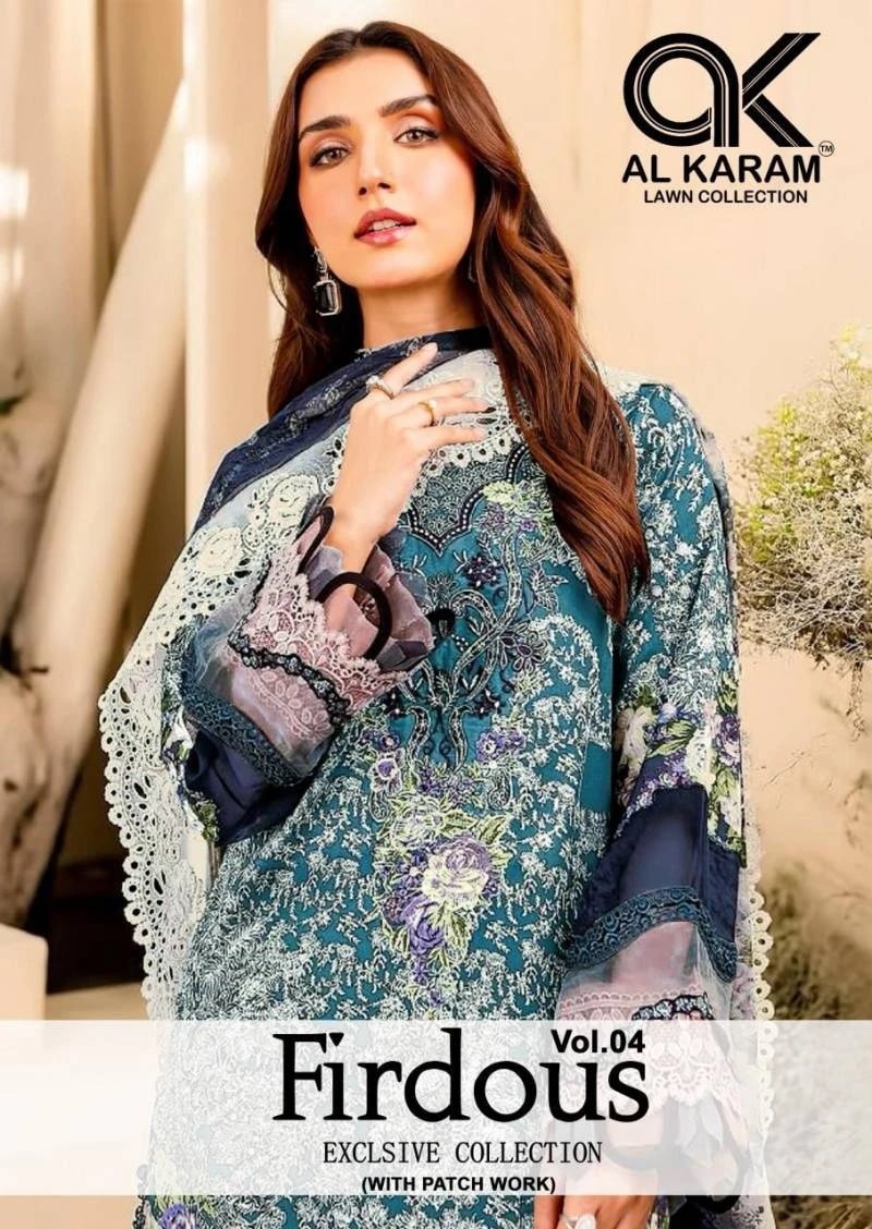 Al Karam Firdous Vol 4 Printed Dress Material Collection