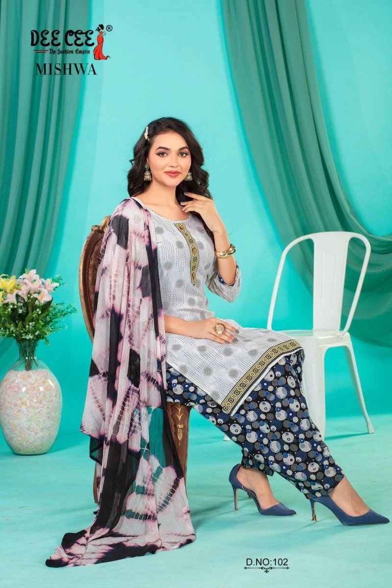 Deecee Mishwa Printed Kurti Bottom With Dupatta