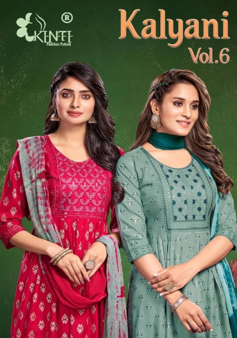 Kinti Kalyani Vol 6 Nyra Cut Kurti Bottom With Dupatta