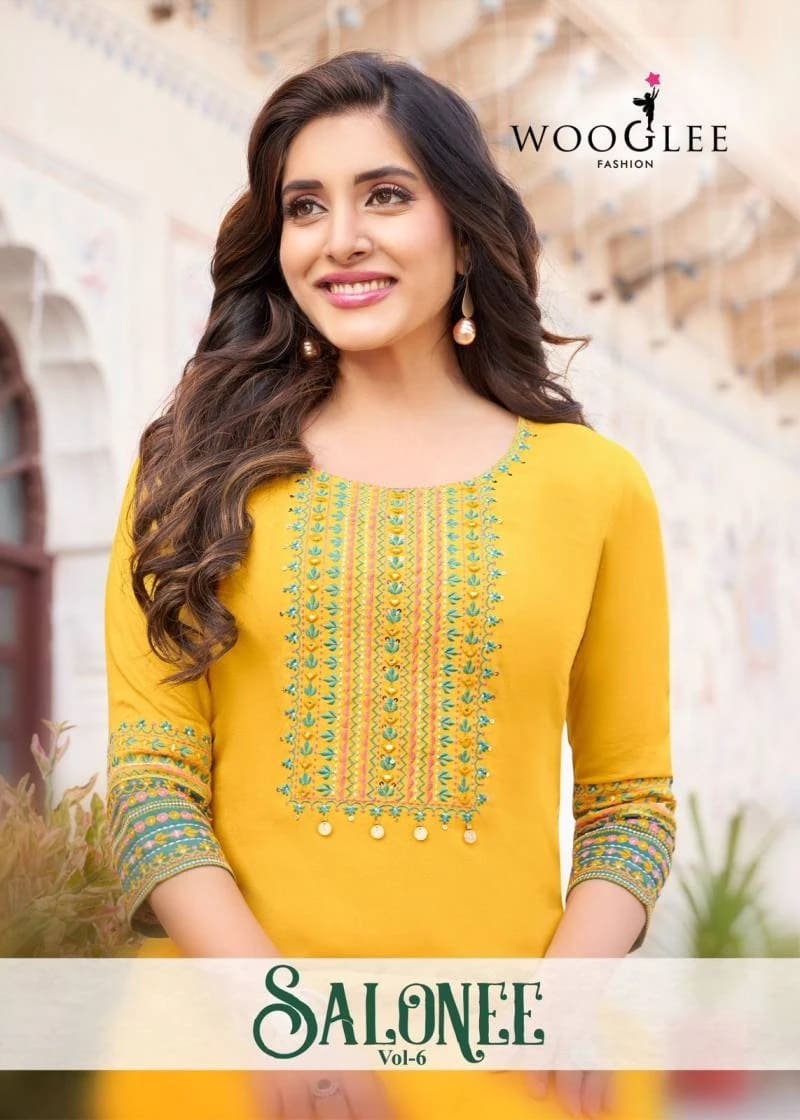 Wooglee Salonee Vol 6 Long Kurti Collection