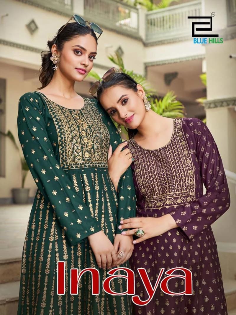 Blue Hills Inaya Rayon Anarkali Kurti Collection