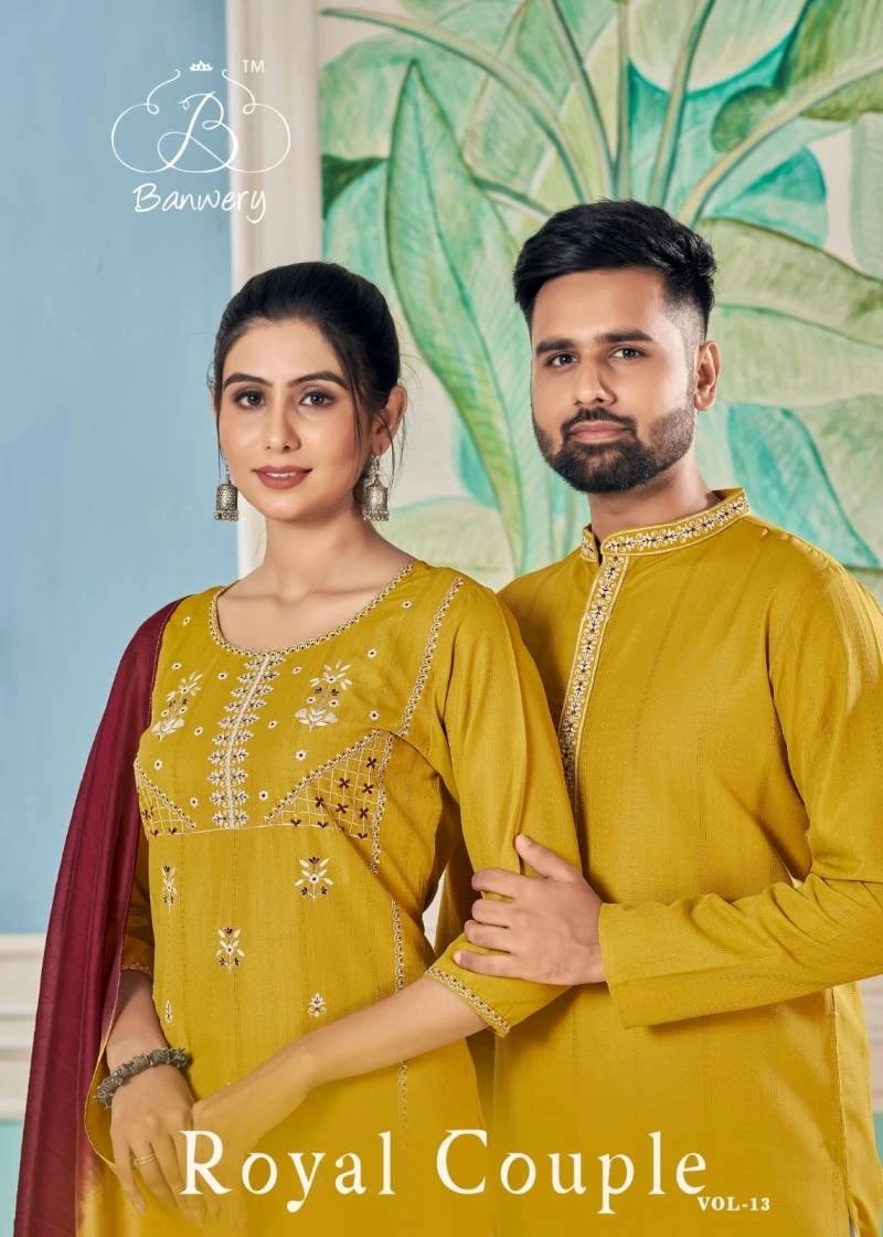 Banwery Royal Couple Vol 13 Couple Kurta Collection