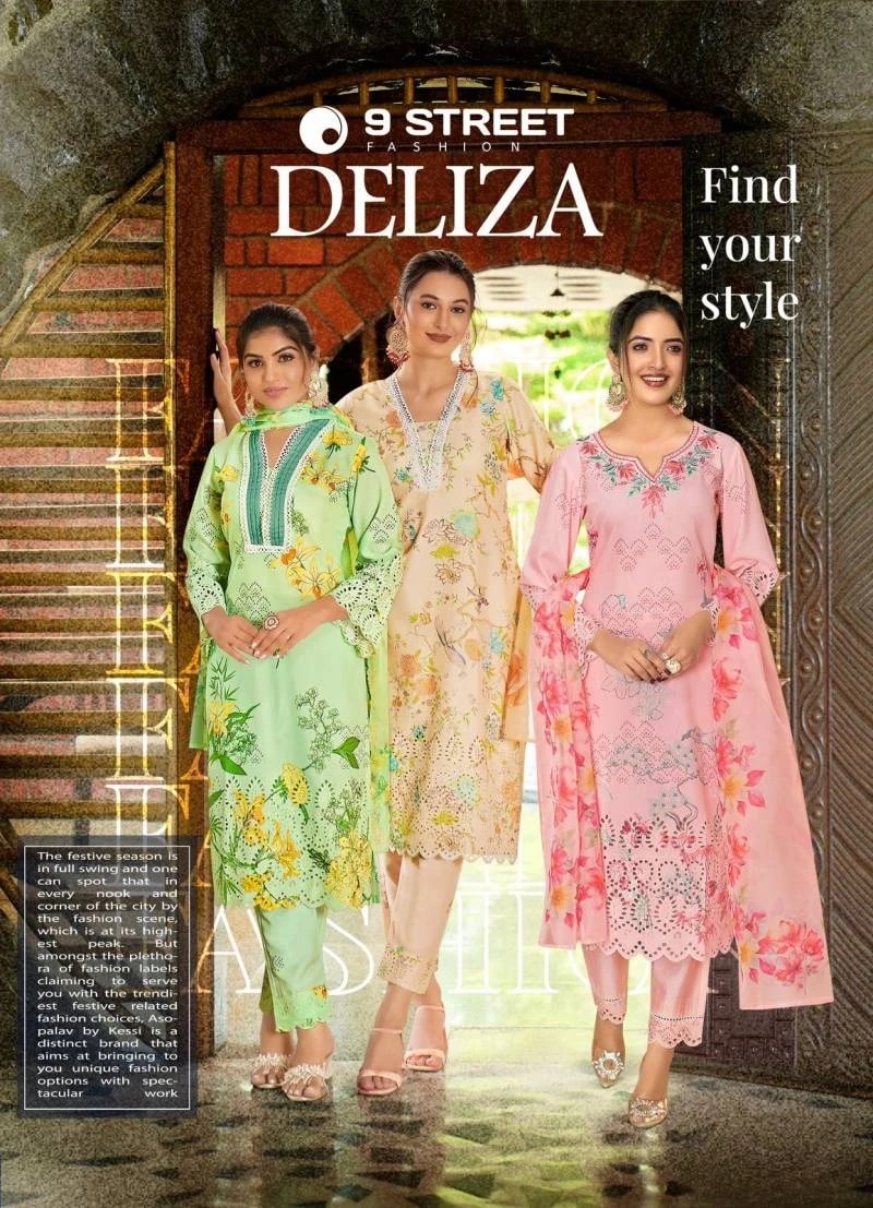 9 Street Deliza Readymade Kurti Bottom With Dupatta