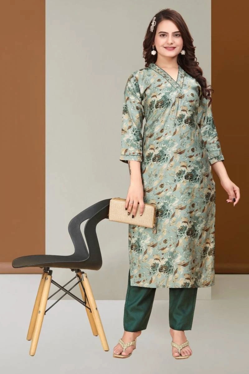 Falak Vol 6 Silk Printed Kurti With Pant Collection