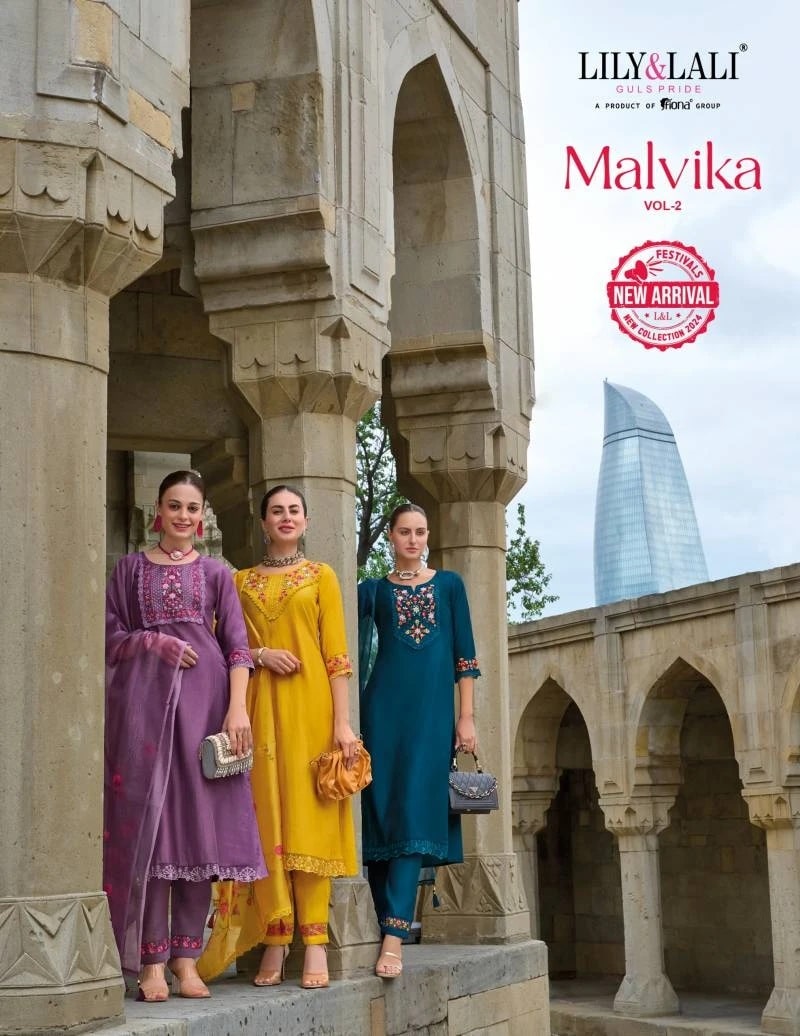 Lily And Lali Malvika Vol 2 Designer Kurti Pant With Dupatta