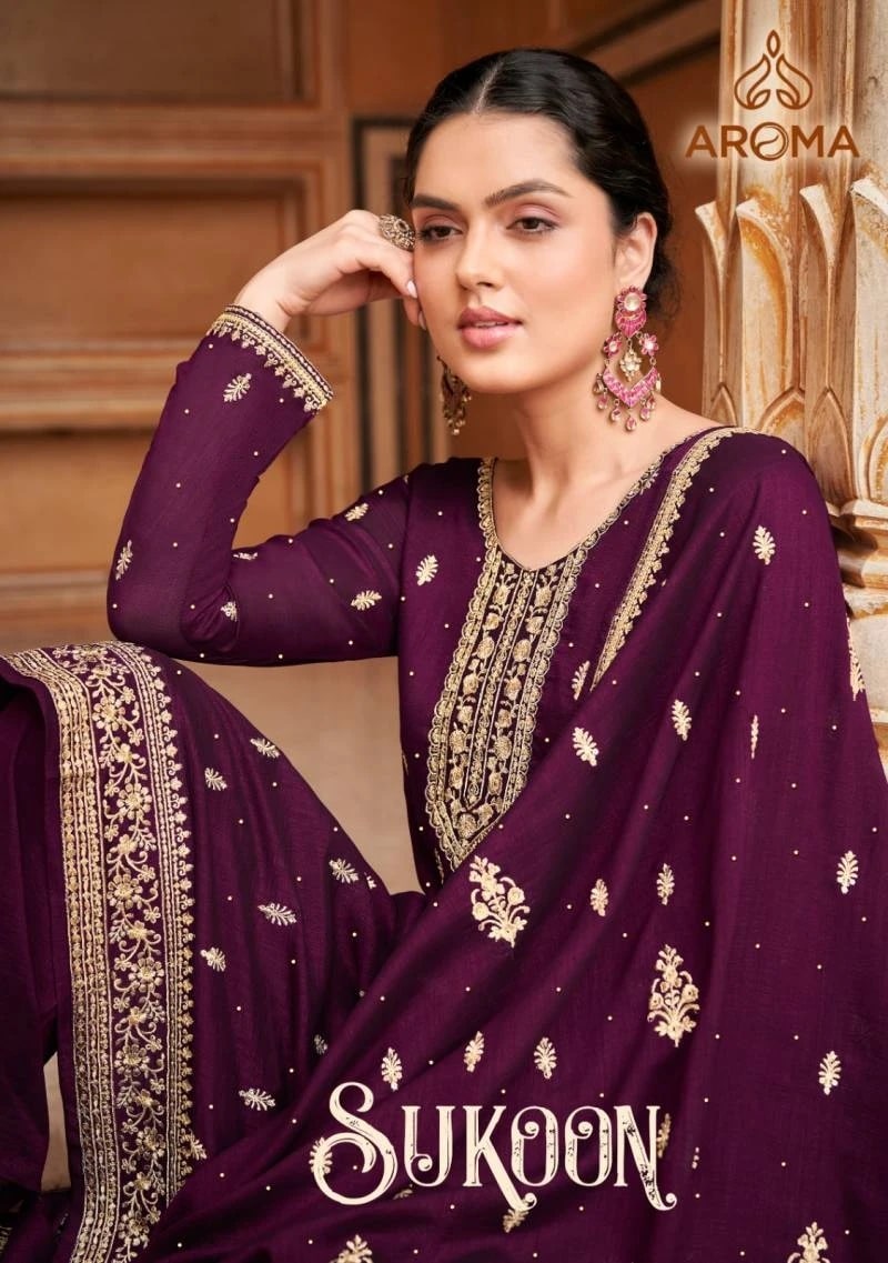 Aroma Sukoon Premium Embroidered Salwar Kameez
