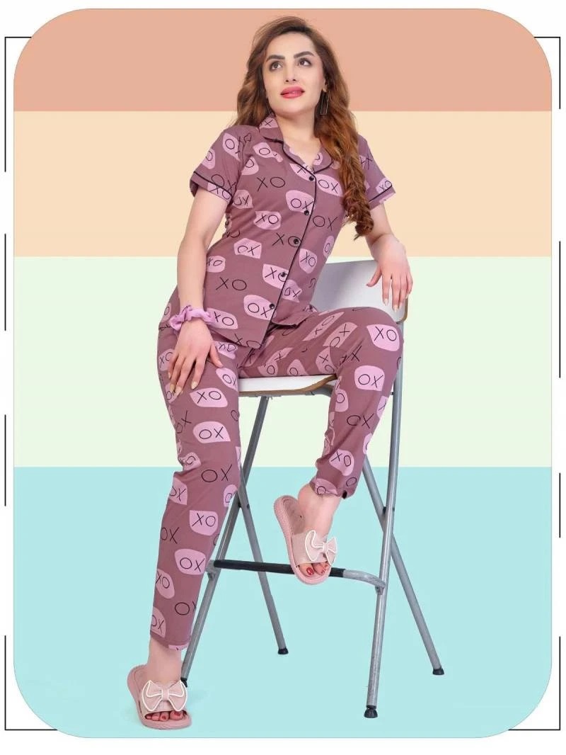 Summer Special Collar Vol Bt 305 Hosiery Cotton Night Suit