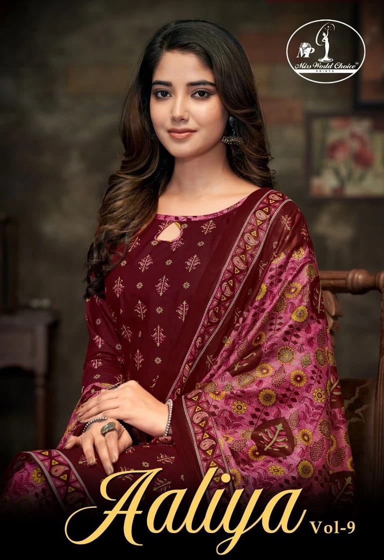 Miss World Aaliya Vol 9 Cotton Dress Material