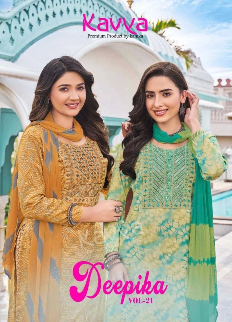 Kavya Deepika Vol 21 Designer Kurti Bottom With Dupatta