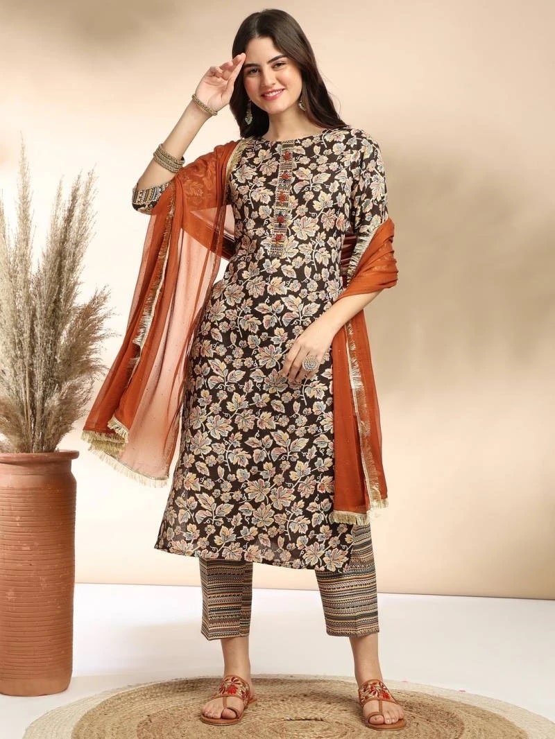 Riyana Vol 55 Printed Kurti Bottom With Dupatta