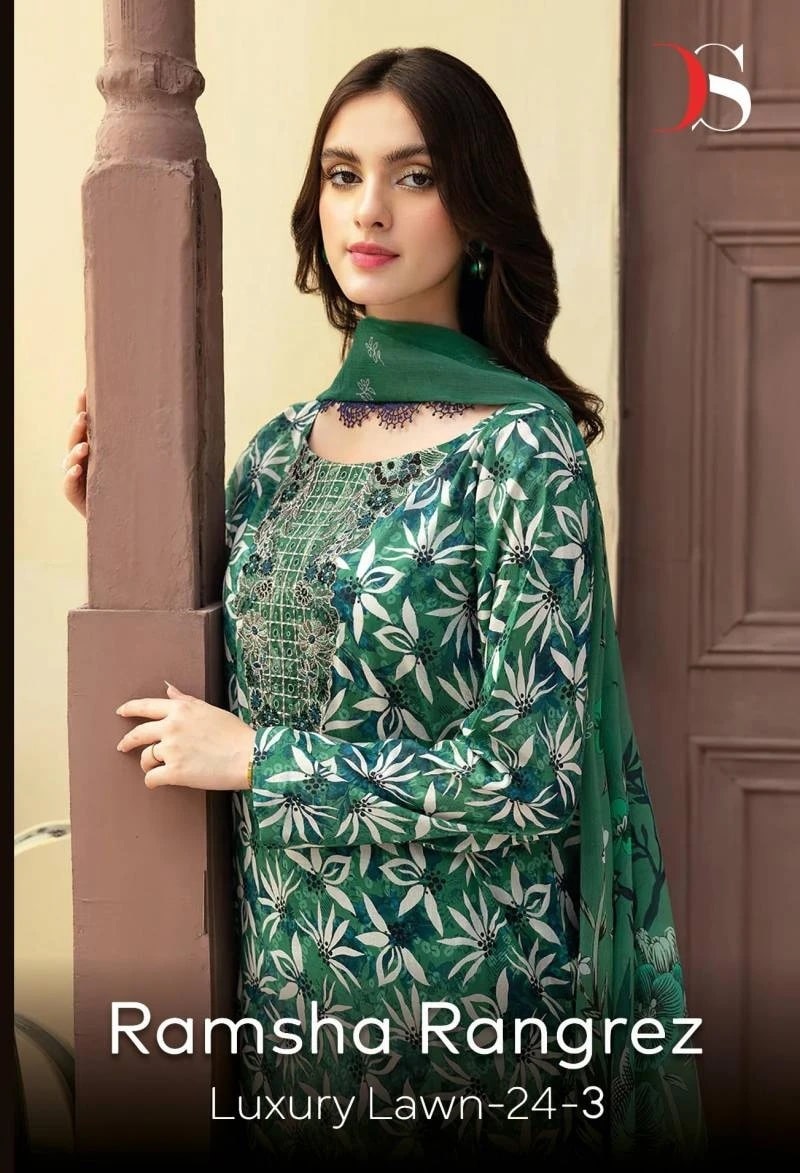 Deepsy Ramsha Rangrez Luxury Lawn 24 Vol 3 Cotton Suit