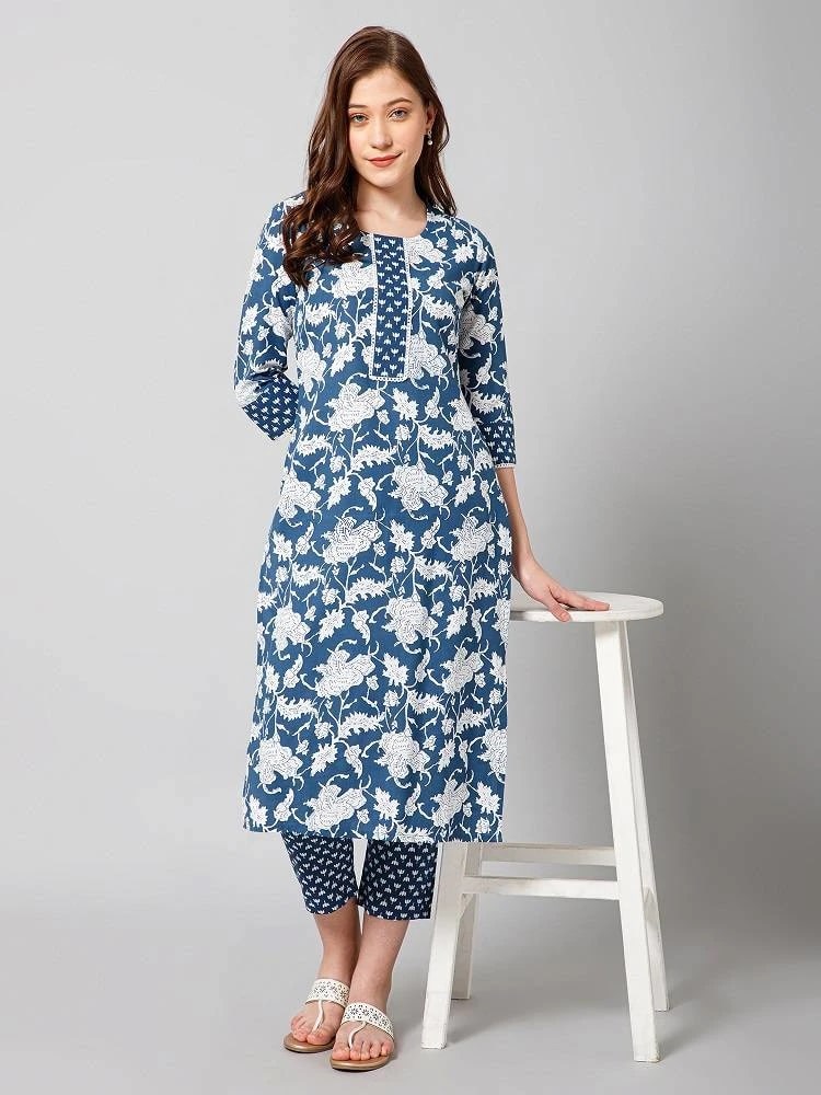 Navya 5 Casual Printed Kurti With Bottom