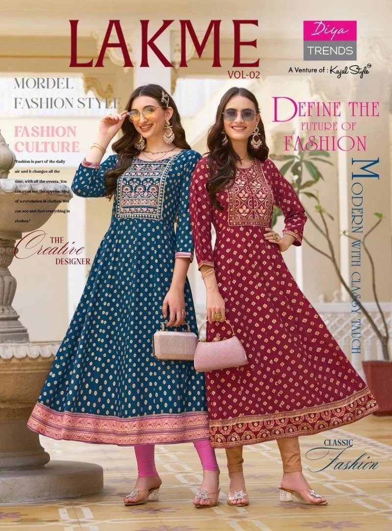 Lakme Vol 2 By Diya Trends Long Kurti Collection
