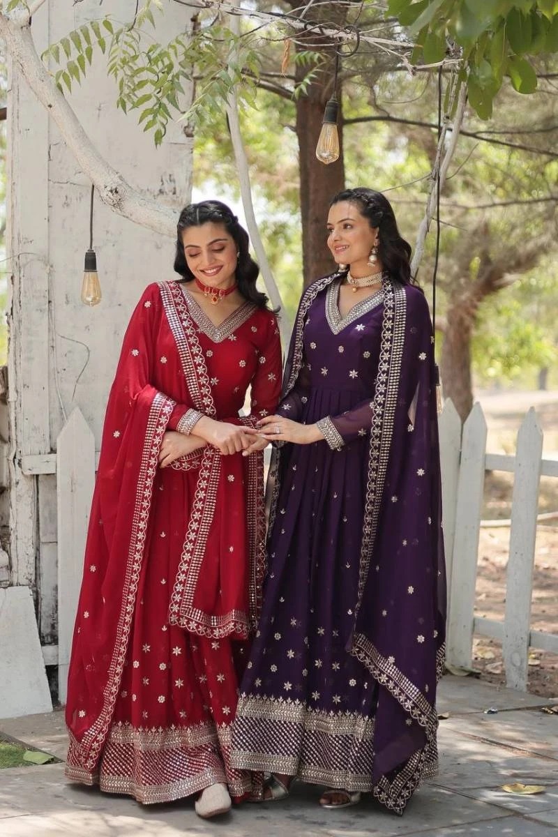 Anamika Vol 69 Embroidered Gown With Dupatta Collection