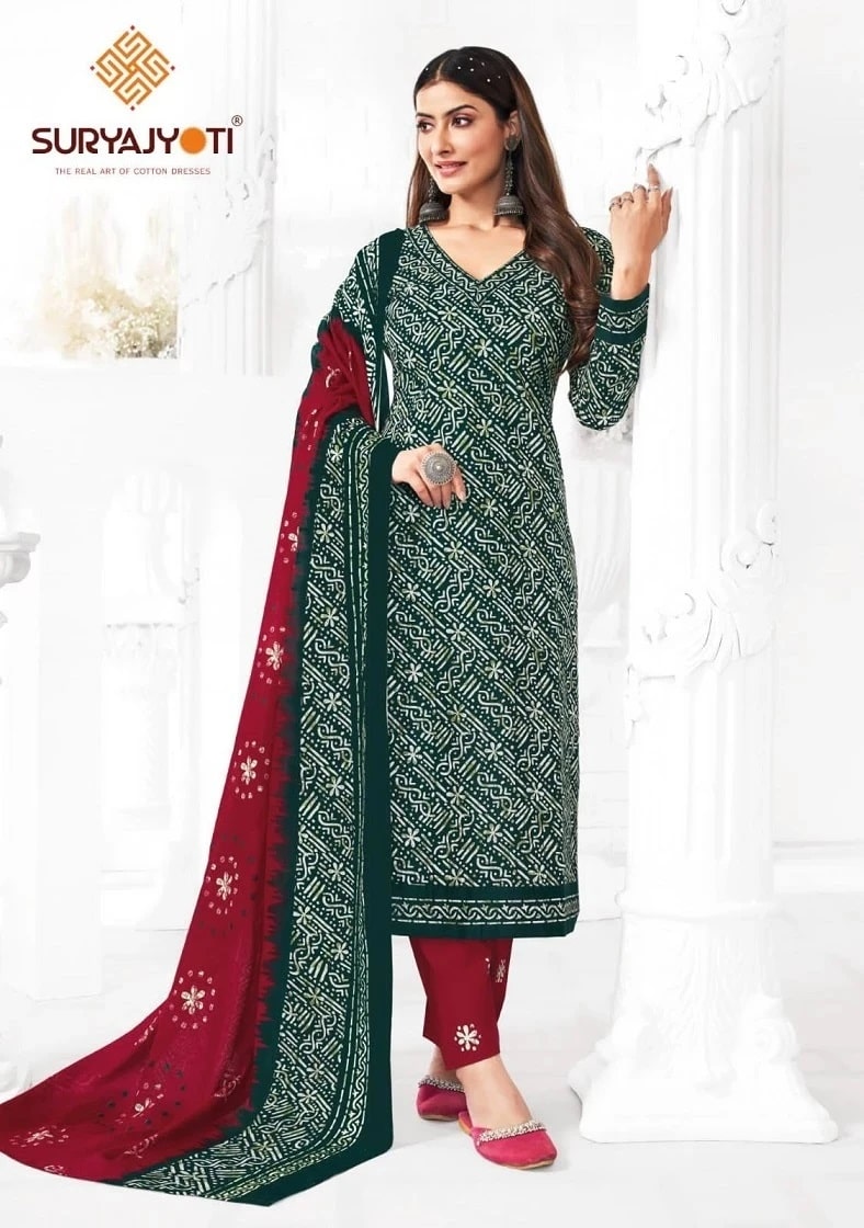Suryajyoti Pehnava Vol 7 Printed Cotton Readymade Dress