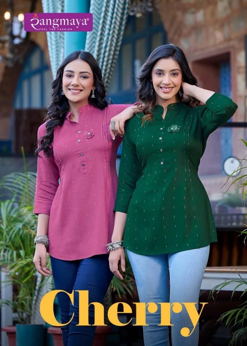 Rangmaya Cherry Rayon Tunic Top Collection