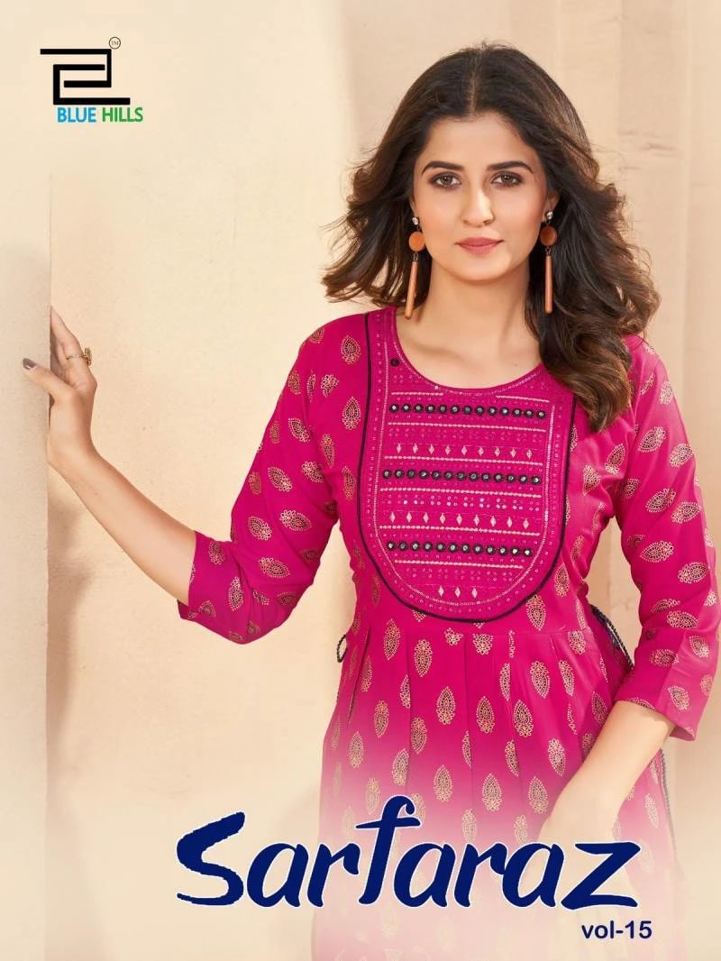 Blue Hills Sarfaraz Vol 15 Nx Printed Kurti Collection