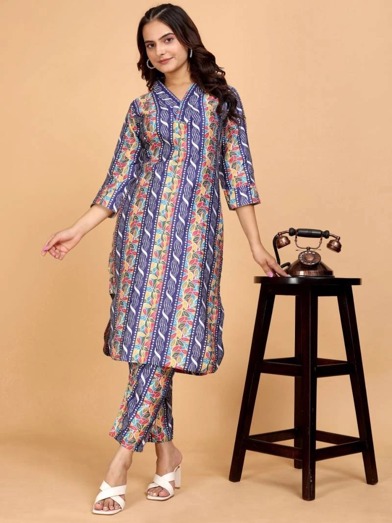 9Star Aarika Jam Cotton Kurti With Bottom