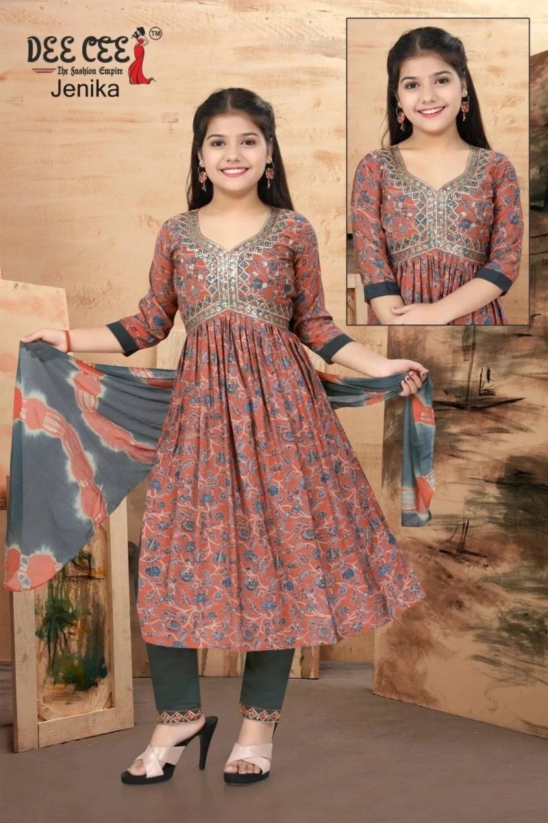 Deecee Jenika Printed Kurti Bottom With Dupatta