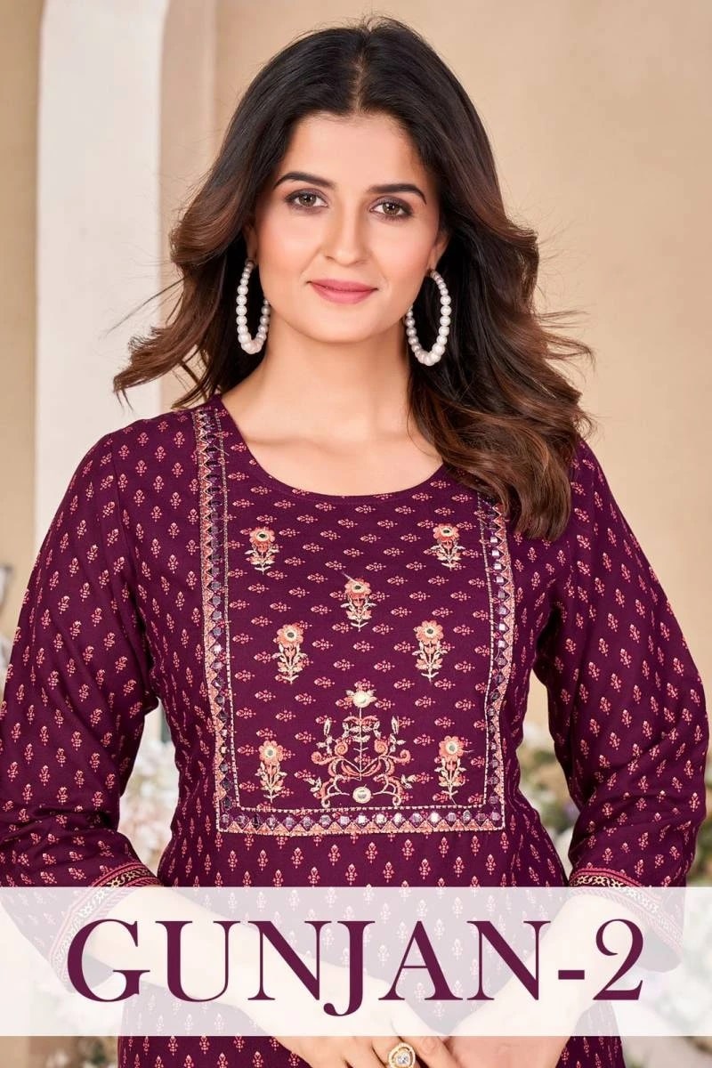 Gunjan 2 Rayon Printed Kurti Collection