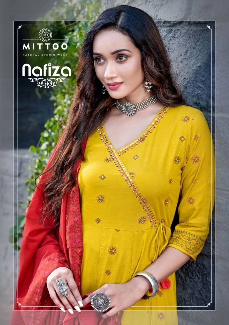 Mittoo Nafiza Designer Long Kurti Bottom With Dupatta
