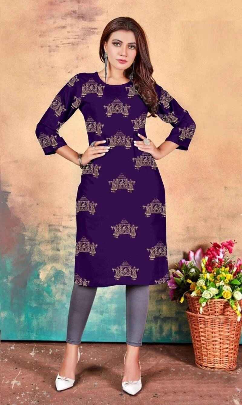 9Star Hayat Rayon Designer Kurti Collection