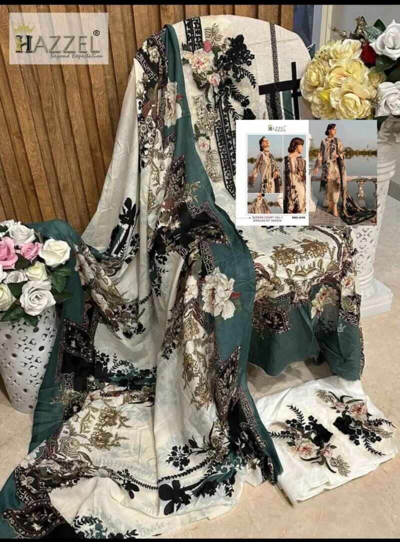 Hazzel 0105 Pakistani Suits With Chiffon Dupatta