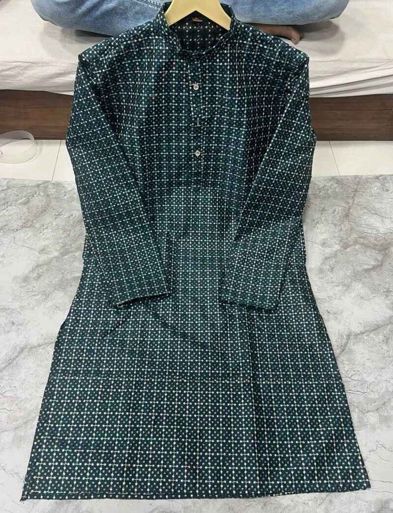 Banwery Royal Men Vol 11 Embroidery Kurta With Pajama Mens