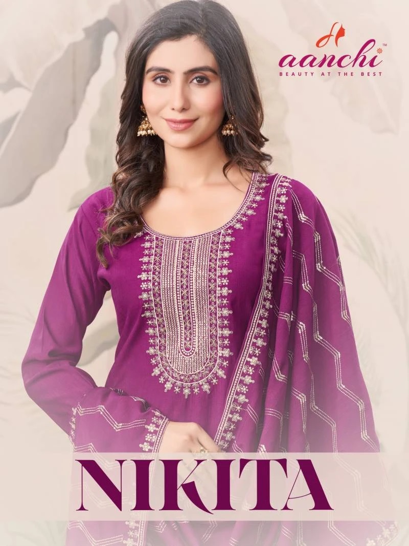 Aanchi Nikita Designer Kurti Bottom With Dupatta