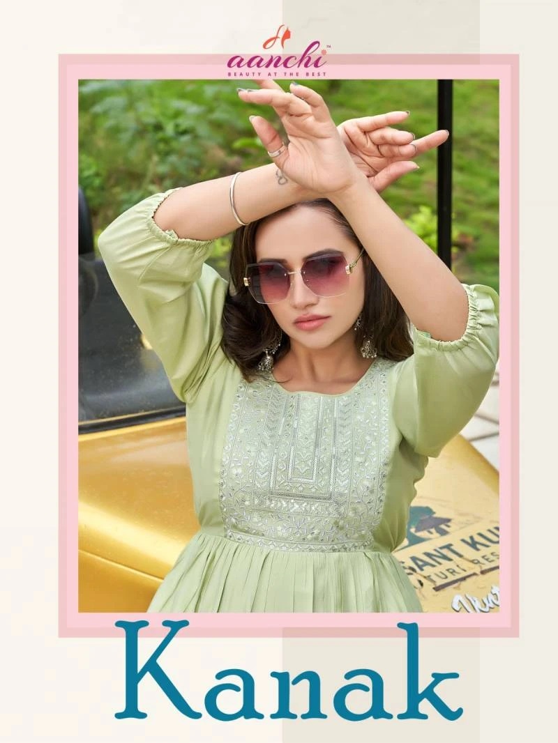Aanchi Kanak Flair Embroidered Kurti Collection