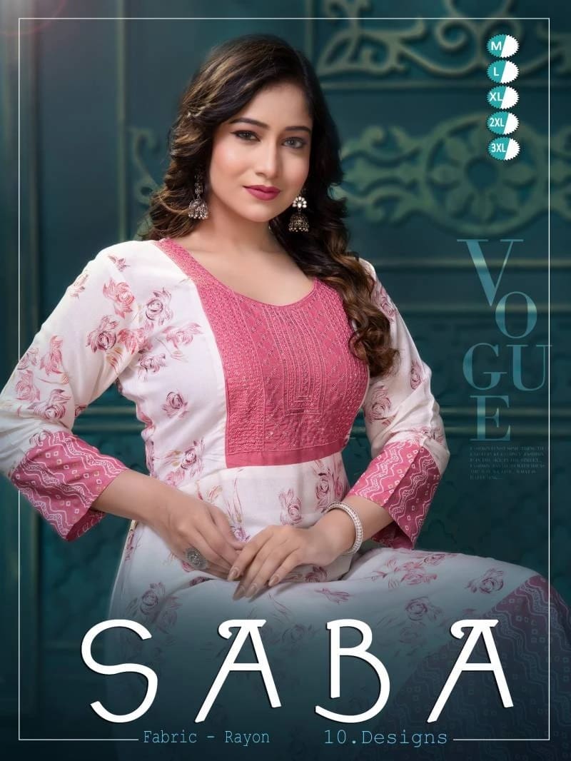 Ft Saba Vol 2 Designer Printed Long Kurti