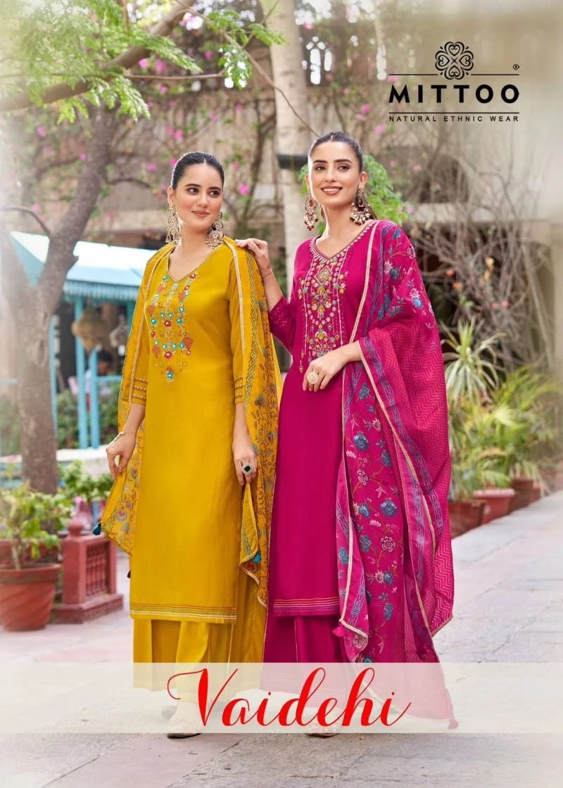 Mittoo Vaidehi Rayon Designer Kurti Bottom With Dupatta