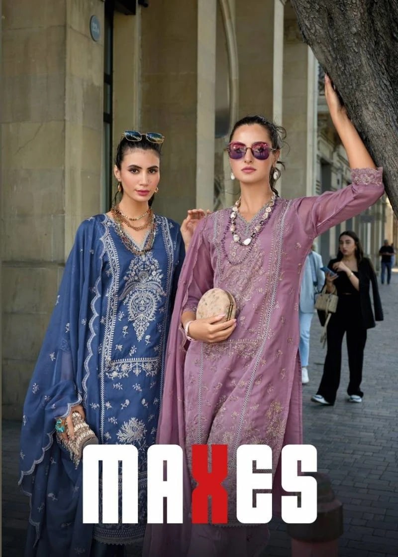 Zaveri Maxes Embroidered Kurti With Bottom Dupatta