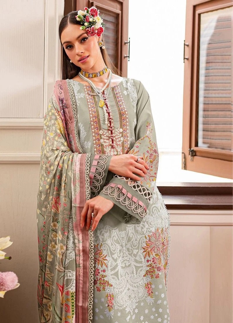 Shree Queens Court Premium Vol 3 Pakistani Suits Chiffon Dupatta