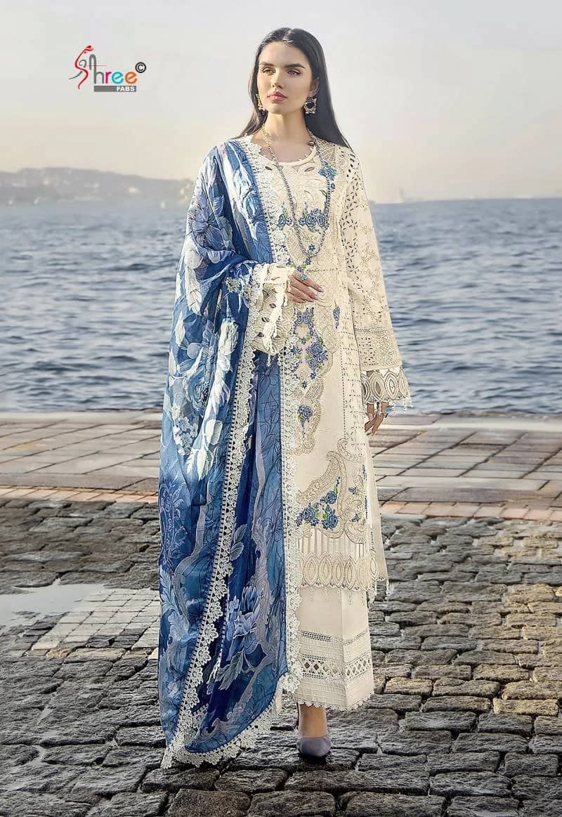 Shree Mariya B Lawn 3615 Pakistani Suits Cotton Dupatta