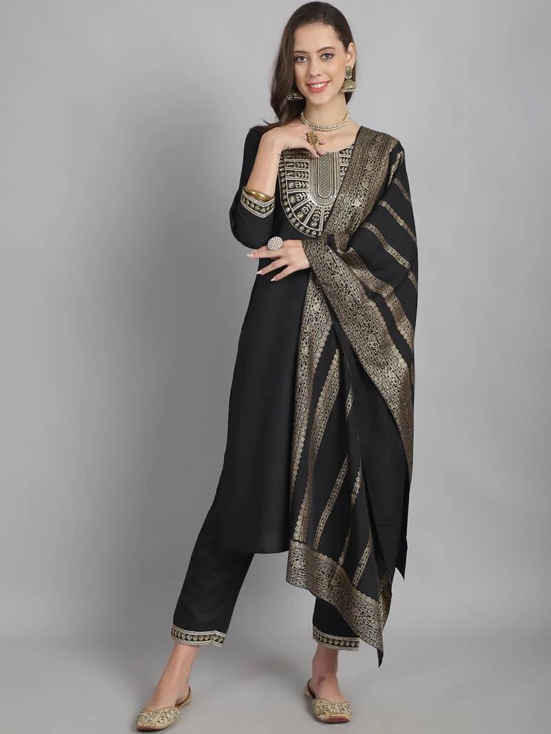 Dhruvi 182 Cotton Kurti Bottom With Dupatta