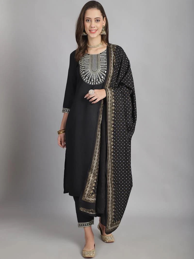 Dhruvi 185 Cotton Kurti Bottom With Dupatta