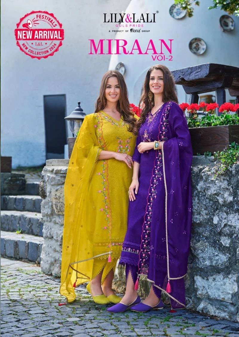 Lily And Lali Miraan Vol 2 Designer Kurti Bottom With Dupatta