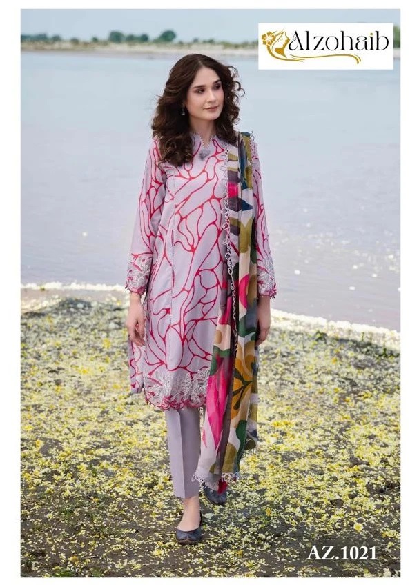 Alzohaib M Basic Pakistani Suits Chiffon Dupatta