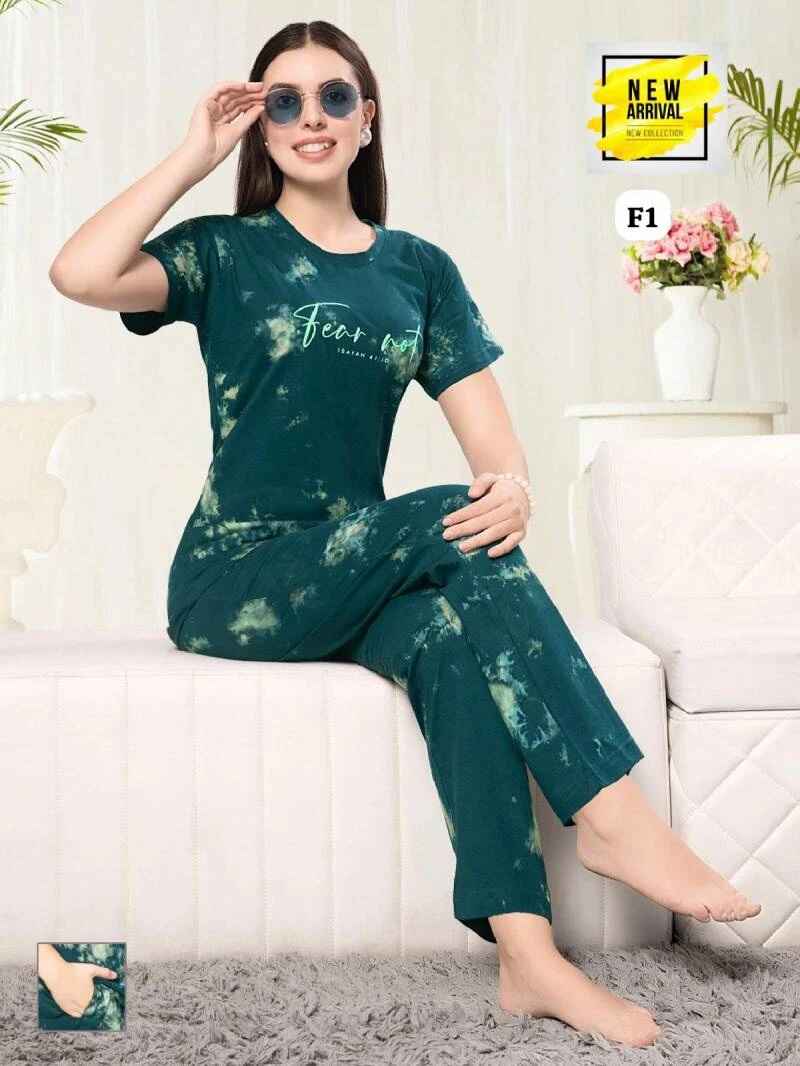 Summer Special Vol F101 SD Printed Hosiery Night Suit