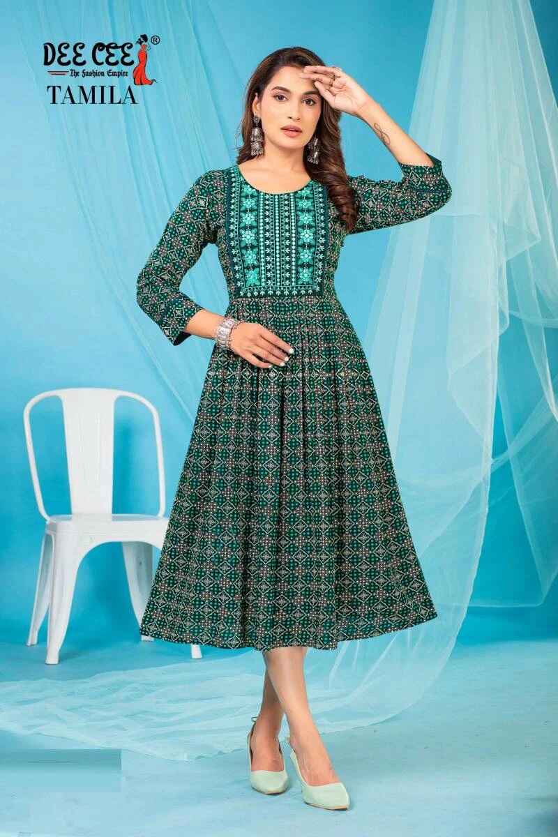 Deecee Tamila Designer Printed Long Kurti Collection