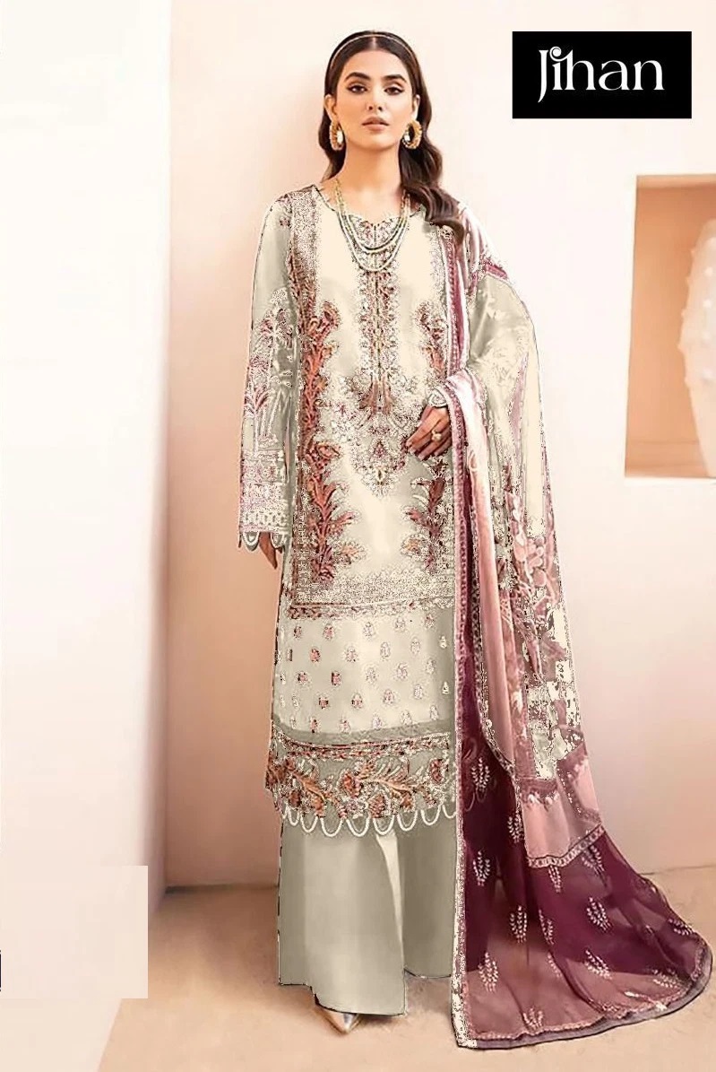 Jihan 3374 Pakistani Salwar Suit Cotton Dupatta