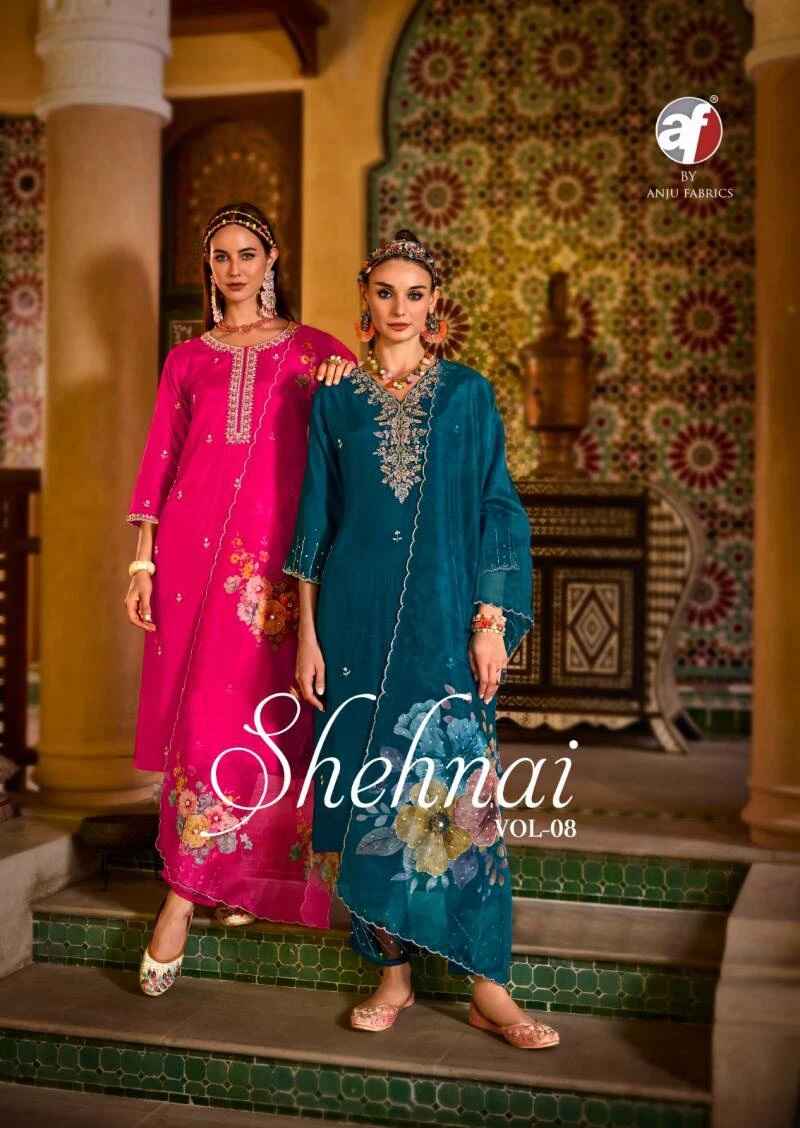 Af Shehnai Vol 8 Designer Kurti Bottom With Dupatta Collection