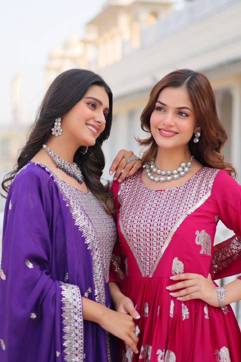 Anamika Vol 136 Designer Gown With Dupatta