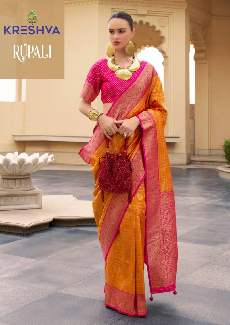Kreshva Rupali Banarasi Silk Kanchipuram Saree Collection